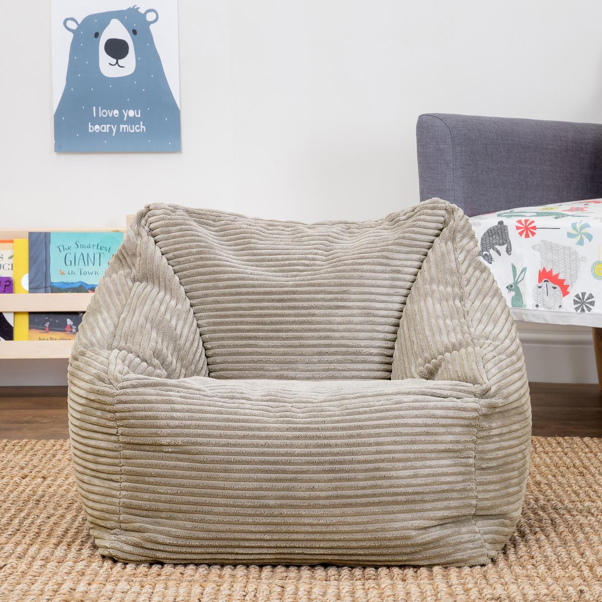 SITZSACK Flauschig für Kinder 2-tlg. - Beige, Textil (55/44/55cm) - icon