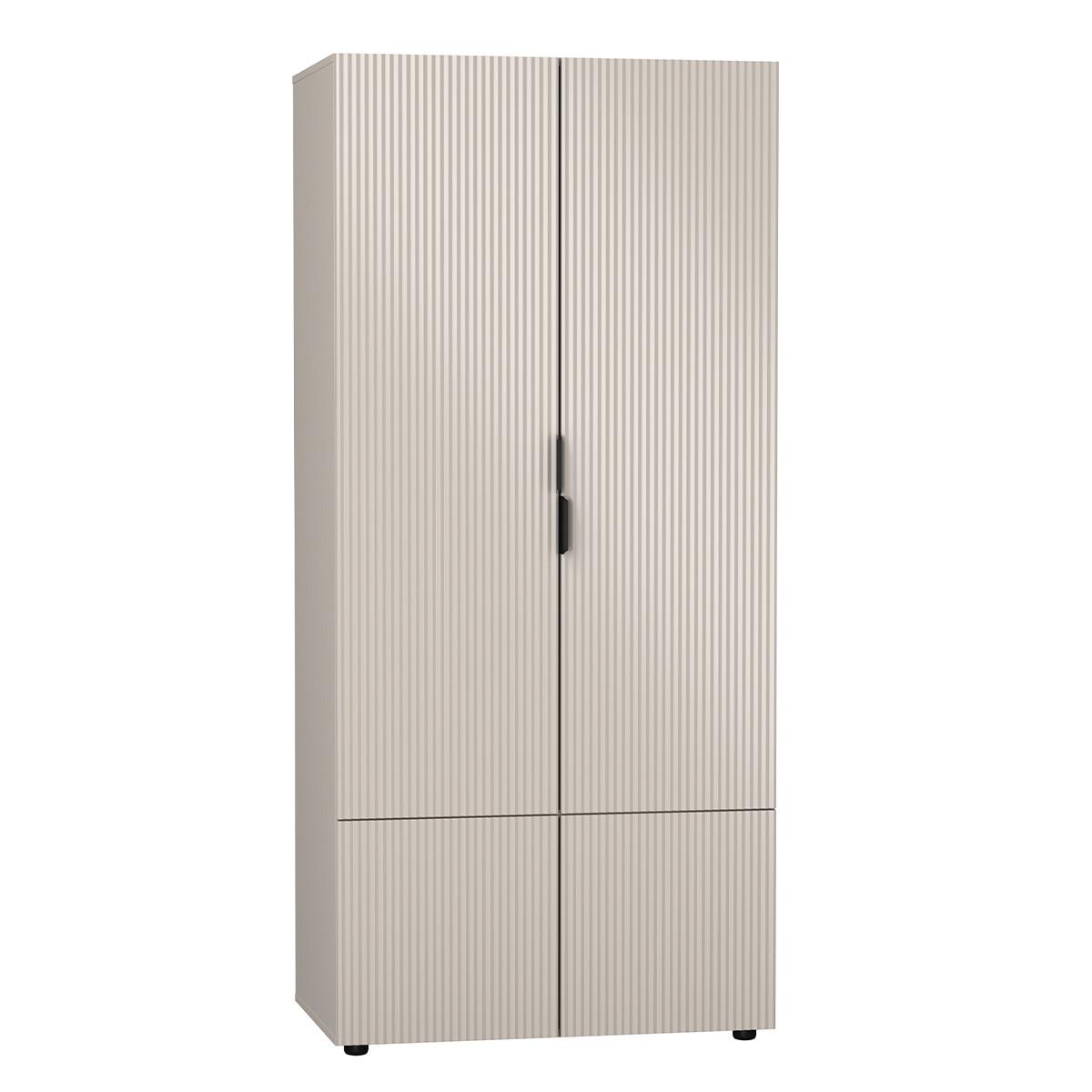 SCHRANK 4 Türen Soly Kaschmir - Beige, Holzwerkstoff (90.4/198.5/56.1cm) - Petits-meubles