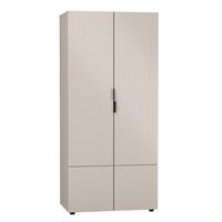 SCHRANK 4 Türen Soly Kaschmir - Beige, Holzwerkstoff (90.4/198.5/56.1cm) - Petits-meubles