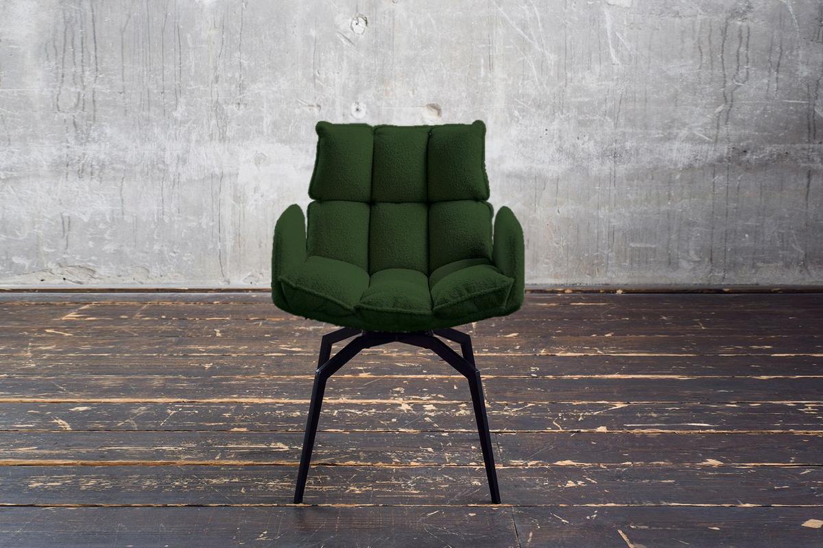 ESSZIMMERSTUHL BARO Grün Webstoff Drehbar (360°) (1er-Set) - Grün, Kunststoff/Textil (59/86/65cm) - KAWOLA