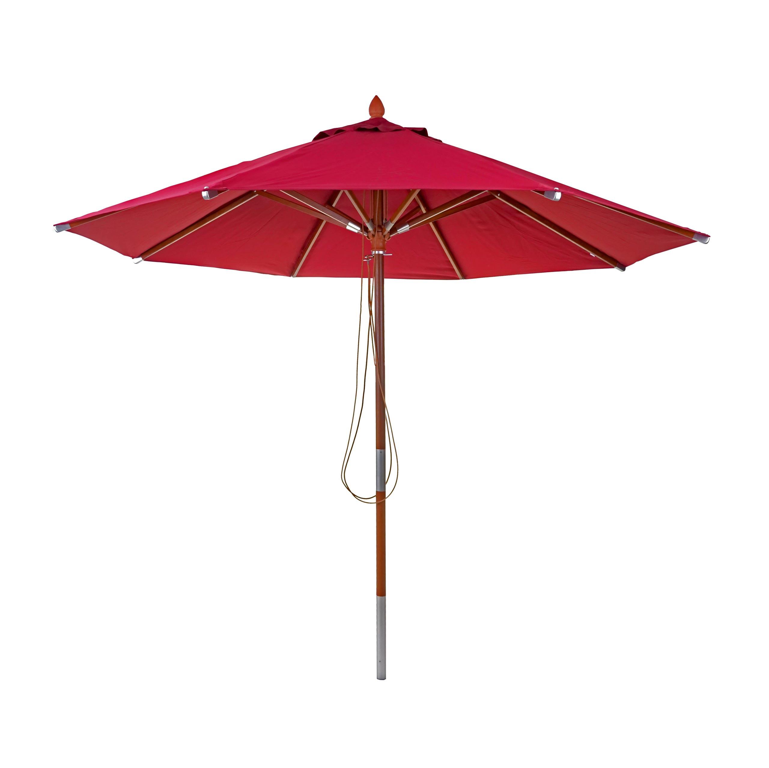 SONNENSCHIRM Rot - Rot, Holz (300/300cm) - MCW