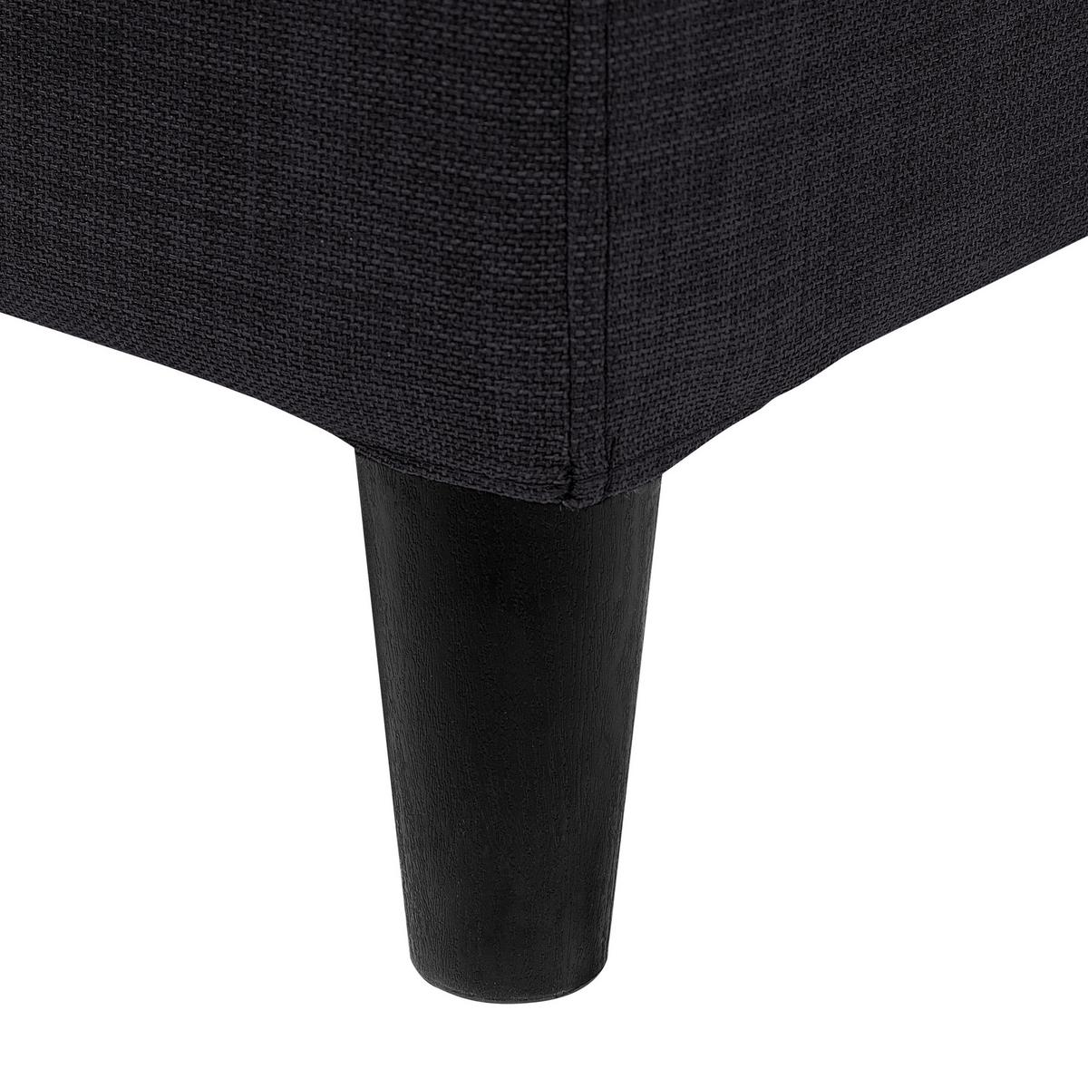 BETTRAHMENBEZUG 180/200 cm Schwarz Fitou - Schwarz, Textil (190/214cm) - Beliani