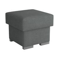 POLSTERHOCKER Oslo - Dunkelgrau/Silberfarben, Holz/Kunststoff (50/45/50cm) - MIRJAN24
