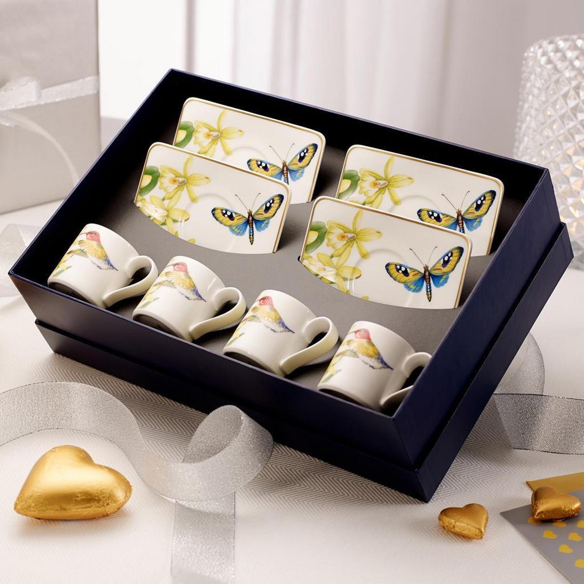 ESPRESSOTASSEN MIT UNTERTASSEN Amazonia bunt 60 ml 4er Set - Multicolor, Keramik (11/7.1/14.2cm) - Villeroy & Boch
