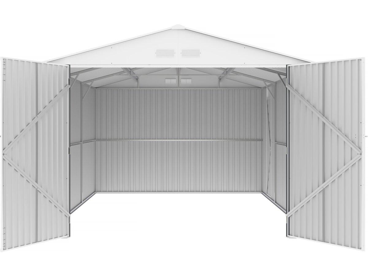 METALL-GARAGE PVC houston - Grau, Metall (570/310/570cm) - Habitat Garten