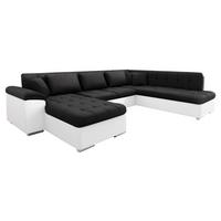 WOHNLANDSCHAFT Niko Bis, Seite: Links - Weiß Hochglanz, Holz/Textil (348/76/205cm) - MIRJAN24