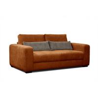 SOFA OLI 3-Sitzer, orange - Orange, Holz/Textil (208/91/108cm) - Wozimo