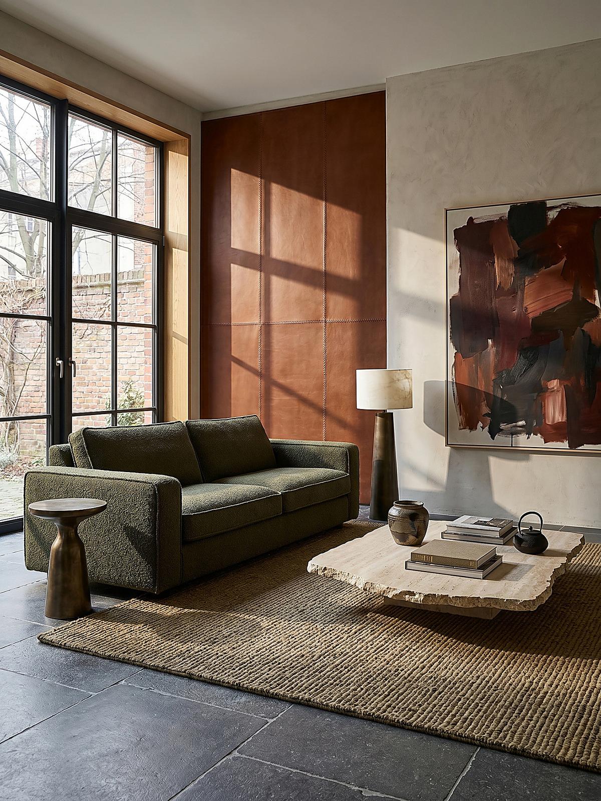 WOLLTEPPICH ALNE, einfarbig, Erdtöne, 160 x 230 cm - Grün, Textil (230/160cm) - KADIMA DESIGN