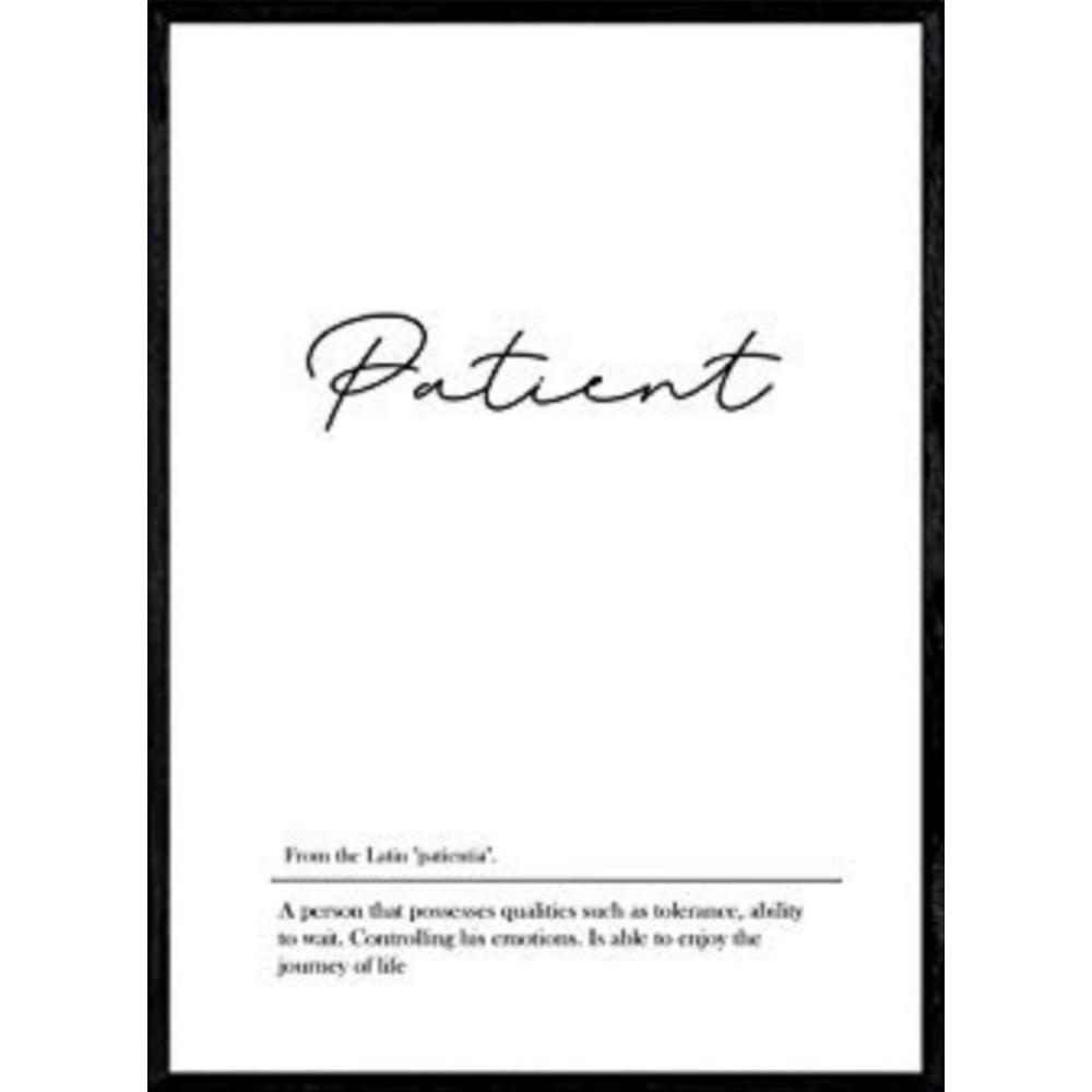 POSTER Wörterbuch Englisch Patienten A3 Schwarzer Rahmen - Schwarz, Papier (29.7/5/42cm) - Nacnic