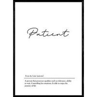 POSTER Wörterbuch Englisch Patienten A3 Schwarzer Rahmen - Schwarz, Papier (29.7/5/42cm) - Nacnic