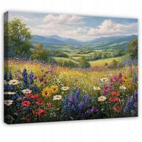 LEINWAND BILDER Aquarell Natur Modern 60x40 - Multicolor, Holzwerkstoff (60/40cm) - Wallarena