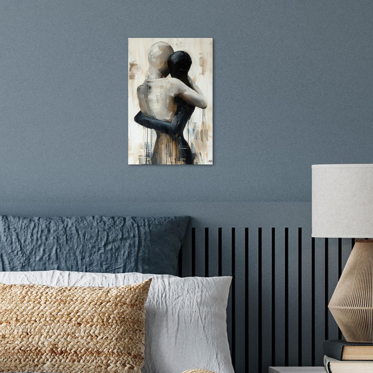 POSTER Abstrakt - Liebe - Schwarz und weiß - Modern Room Decor 20x30 cm - Schwarz, Papier (20/30/0.1cm) - MuchoWow