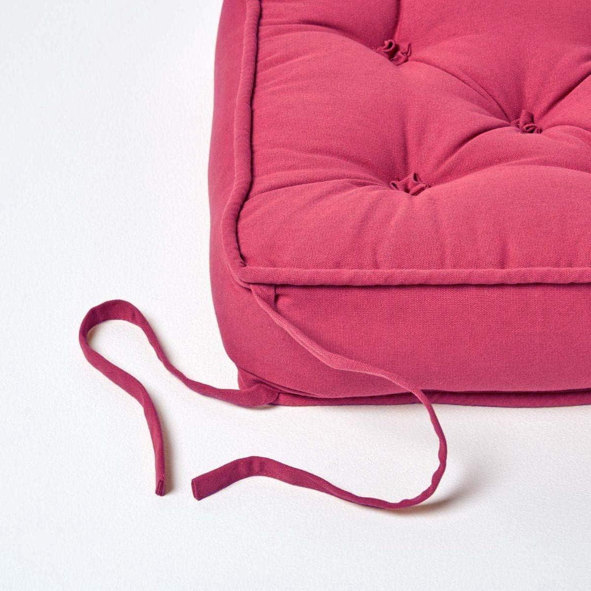 SITZKISSEN rot 40/40/10 cm – Stuhlkissen Baumwolle - Rot, Textil (40/40/10cm) - Homescapes