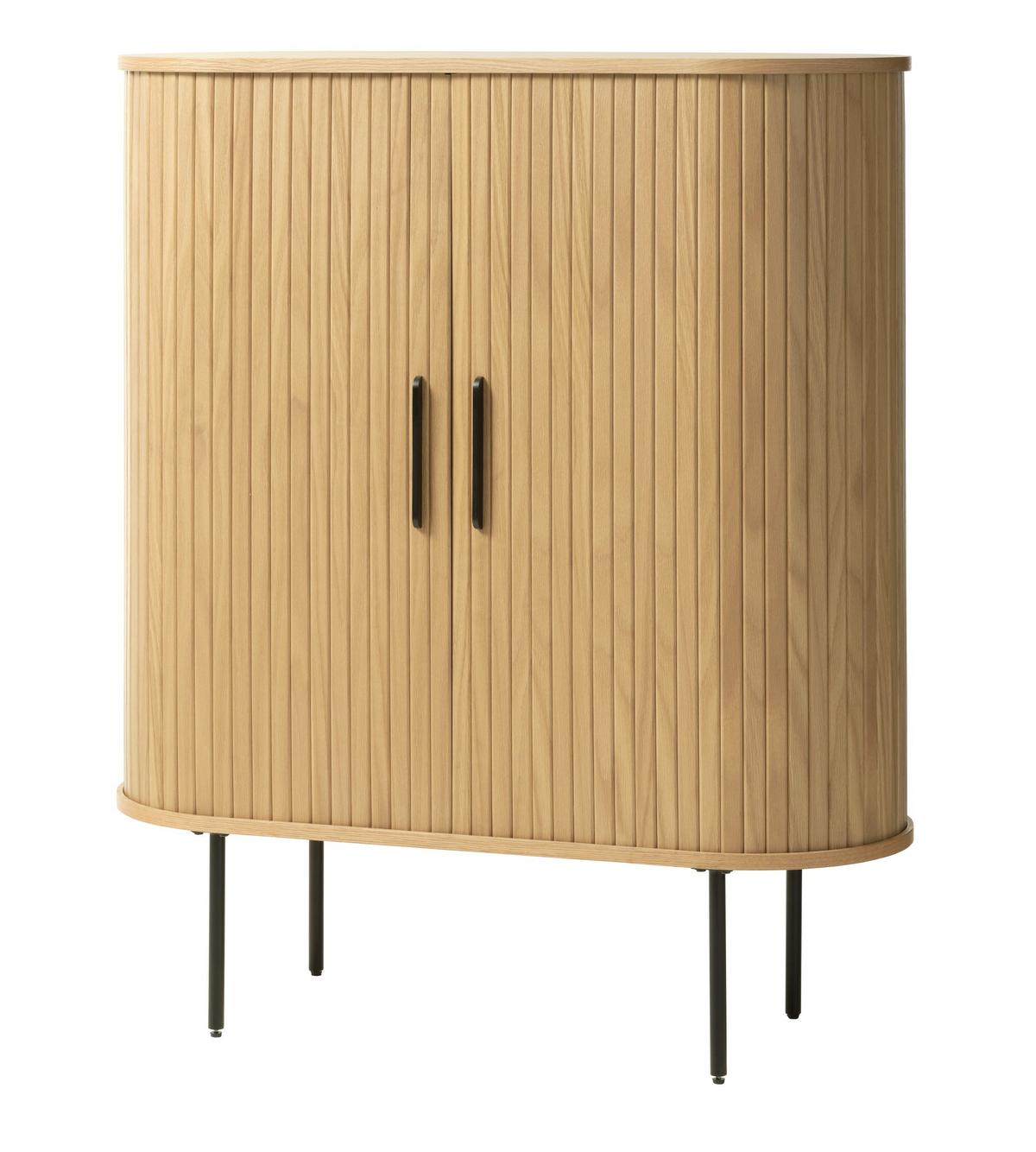 HIGHBOARD Gativel Eichefarben - Eichefarben/Schwarz, Holzwerkstoff/Kunststoff (100/118/40cm) - Selsey