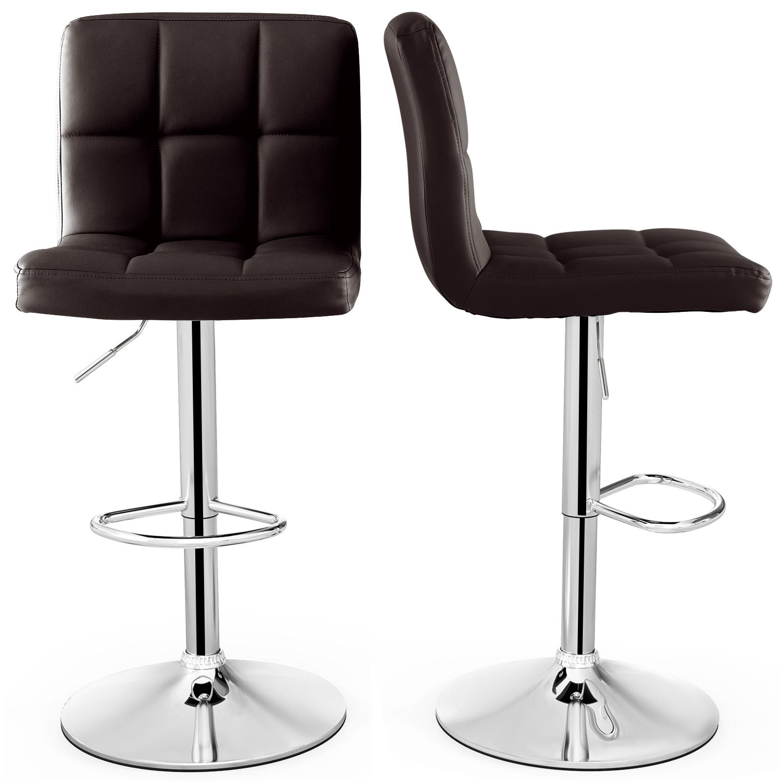 BARHOCKER Braun(2er-Set) - Braun, Metall (43/116.5/41cm) - COSTWAY