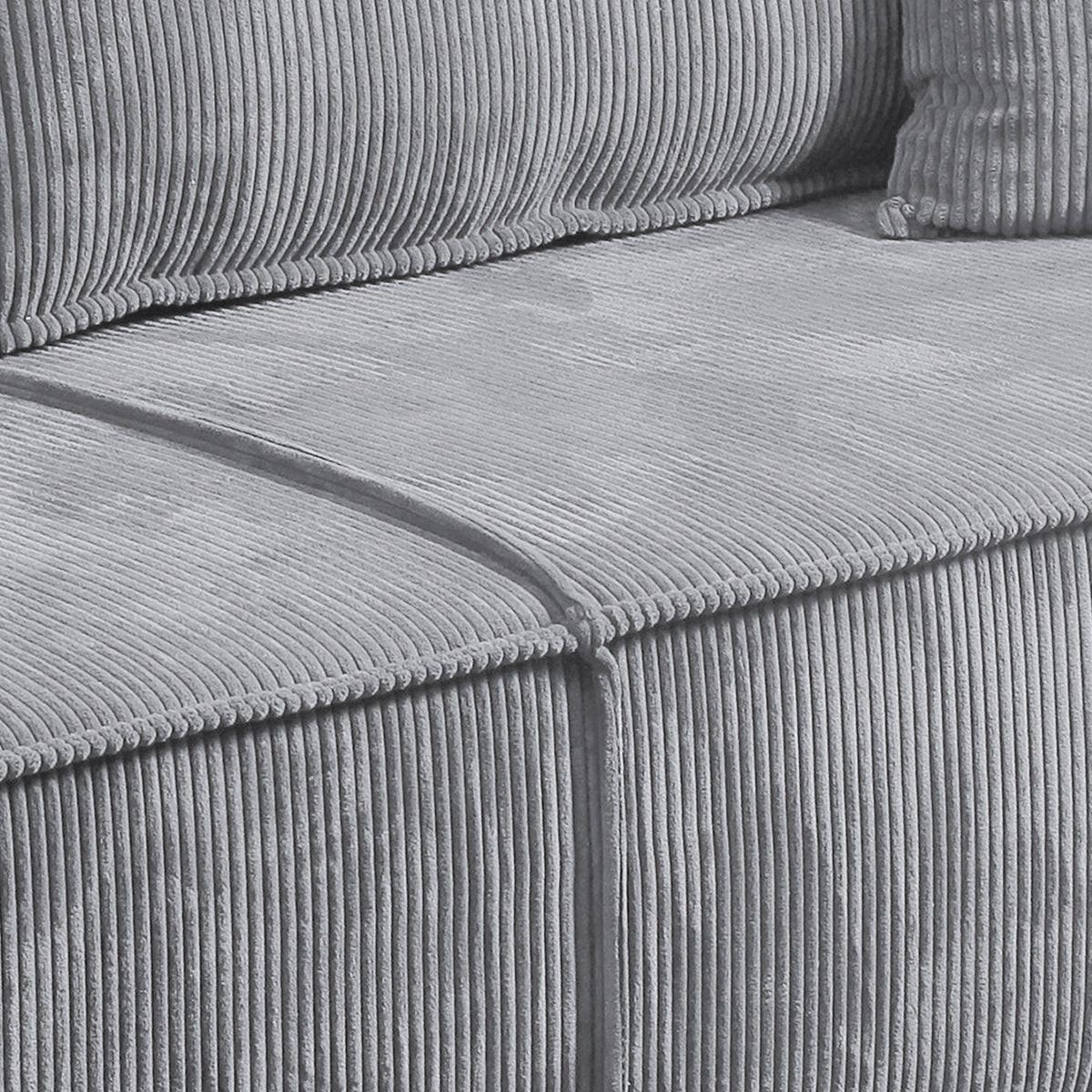 SOFA Isaac 4 Sitzplätze Hellgrau - Grau, Holzwerkstoff (255/85/105cm) - Petits-meubles