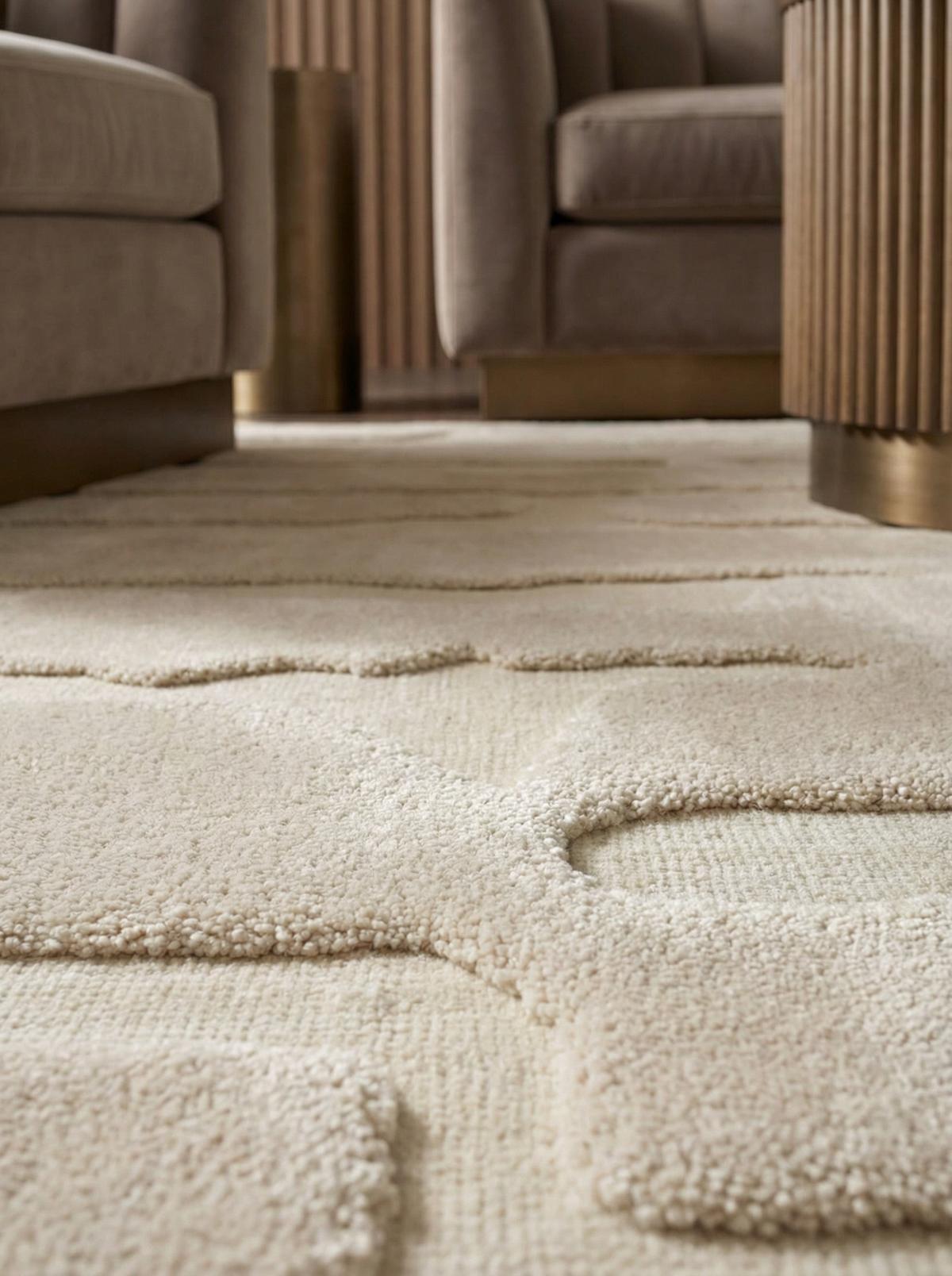 TEPPICH EDEN-Kirkby, abstrakt, Elfenbein, 120 x 170 cm - Champagner, Textil (170/120cm) - KADIMA DESIGN