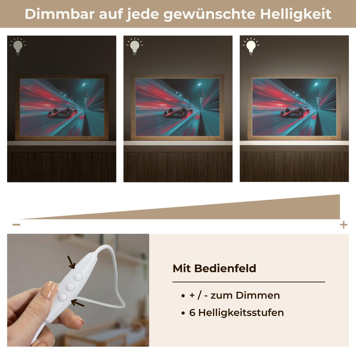 NACHTTISCHLAMPE Rennwagen - Rot - Geschwindigkeit 30x20 cm - Türkis, Holzwerkstoff (8/30/20cm) - OnlyWow