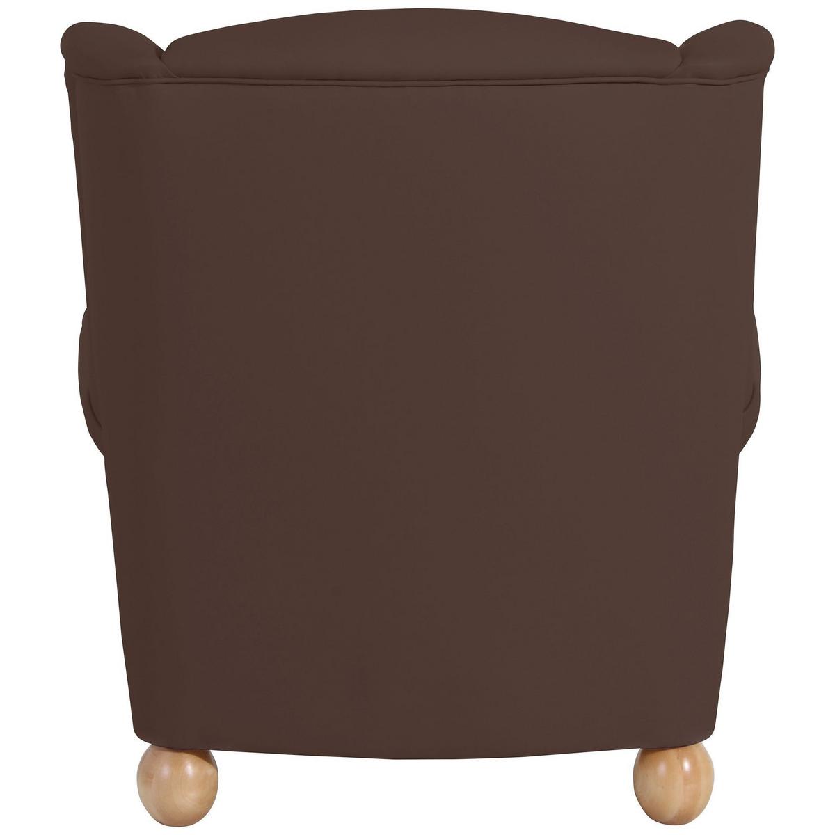OHRENBACKENSESSEL Kasha Bezug Kunstleder Buche natur / braun - Buchefarben/Braun, Kunststoff (93/103/87cm) - 58aufmkessel