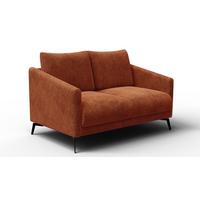 SOFA VILT 2-Sitzer, orange - Schwarz/Orange, Holzwerkstoff/Textil (142/89/94cm) - Wozimo