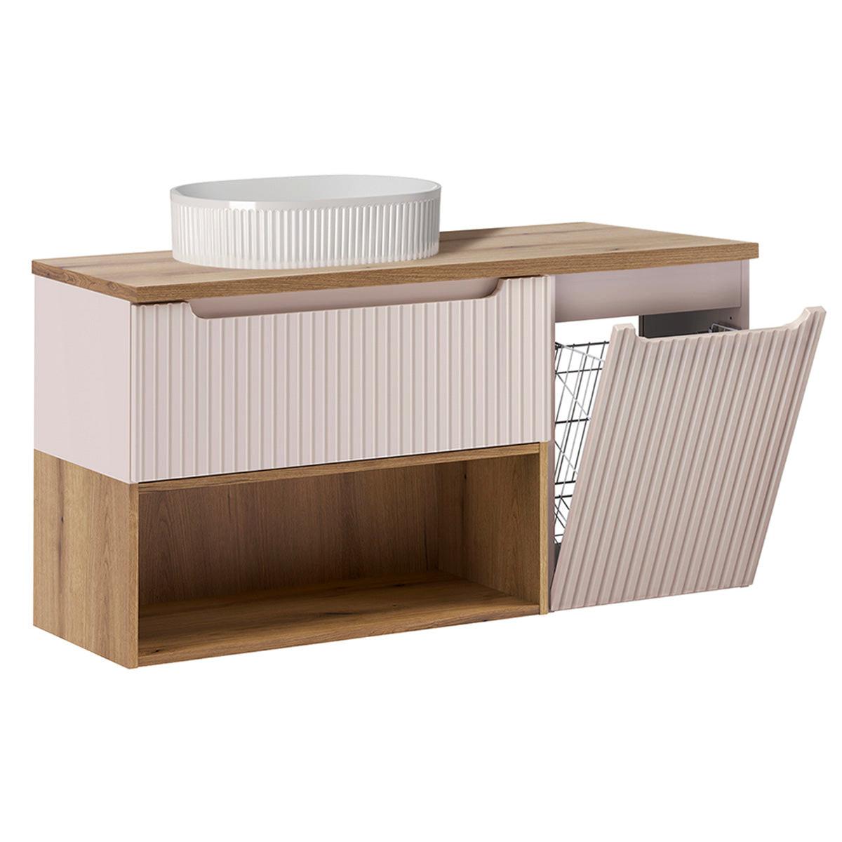BADMÖBEL 120.4cm Riva 2er-Set Kaschmir - Beige, Holzwerkstoff (120.4/60/40cm) - Petits-meubles