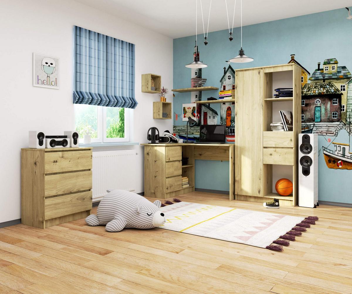 SCHREIBTISCH Eiche Artisan 77/124/85 - Eiche Artisan, Holzwerkstoff (124/85/77cm) - RAUMHIRSCH FURNITURE