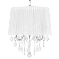 KRONLEUCHTER Evans 40x40x110 cm - Weiß, Kunststoff (40/40/110cm) - Beliani