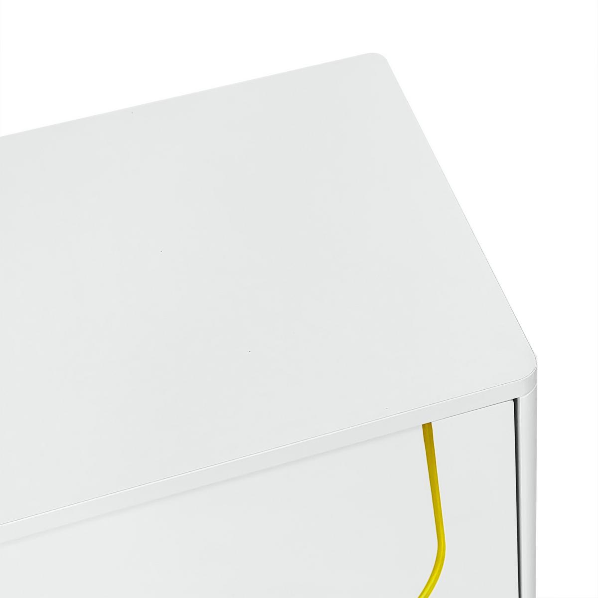 TV-LOWBOARD Weiß & Gold 170 cm mit Push-to-Open & Bogendesign - Weiß, Holzwerkstoff (170/44/38cm) - Urban Meuble