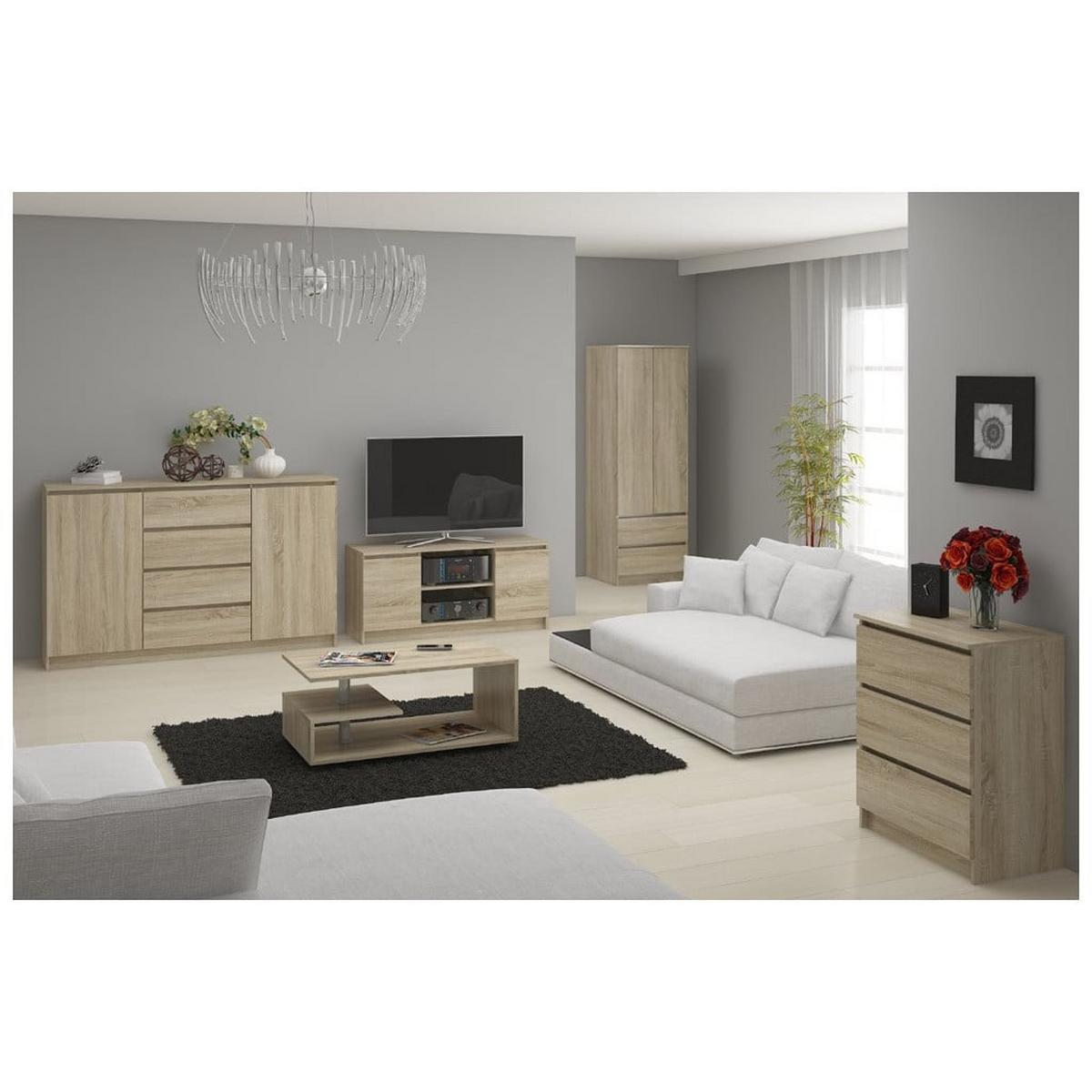 KOMMODE Eiche Sonoma 121/138/40 - Sonoma Eiche, Holzwerkstoff (138/121/40cm) - RAUMHIRSCH FURNITURE