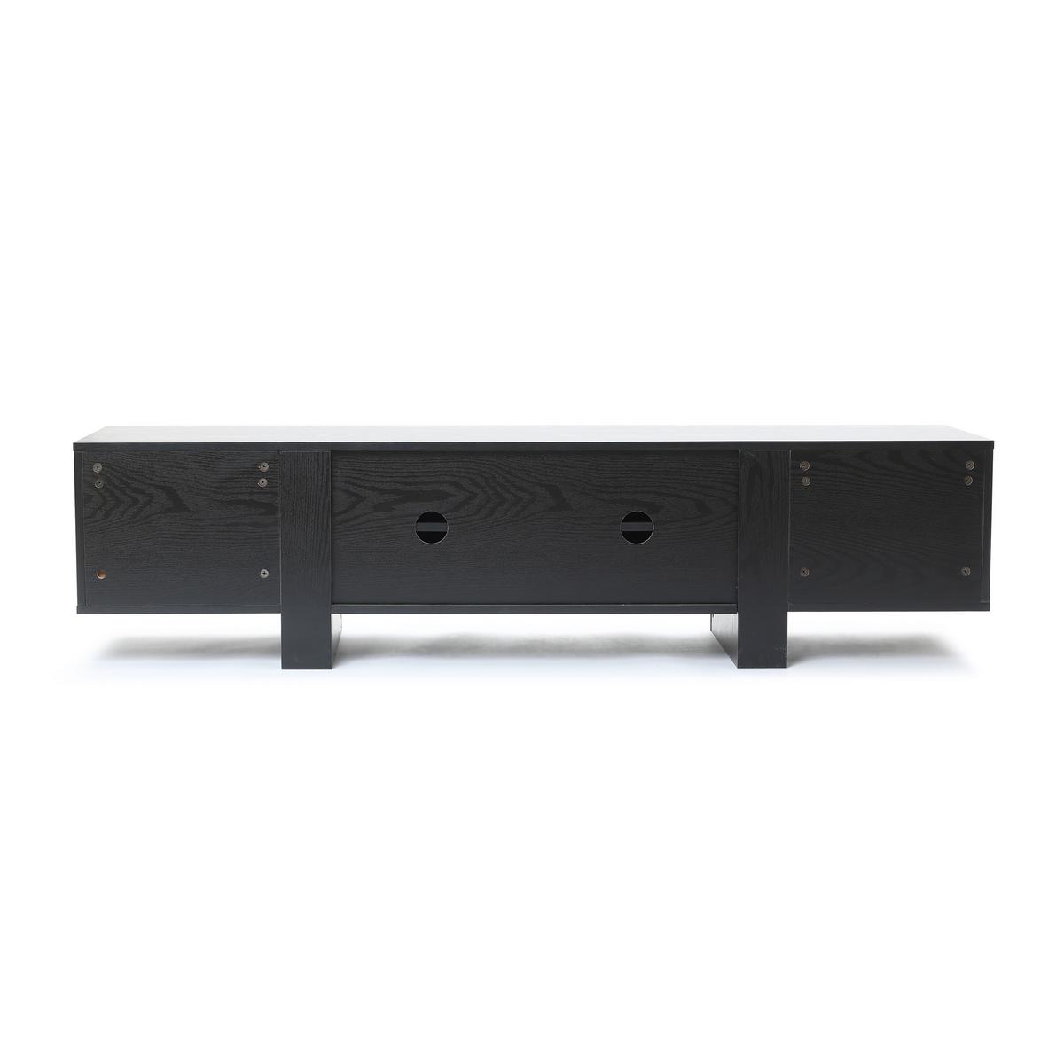 TV-SCHRANK Modern, Schwarz - Breites Lowboard mit 4 Einzel-Schubladen & doppeltem Staufach, MDF TV Board | 160x40x40 cm - Schwarz, Holz (160/40/40cm) - Hometopia