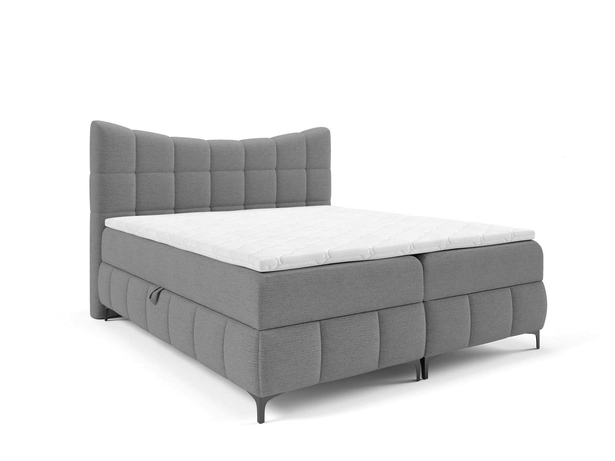 BOXBETT Charles In Aragon - Grau, Holzwerkstoff/Textil (200/200cm) - Fun Möbel