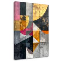 BILD auf Leinwand, Moderne farbige Abstrakt - Multicolor, Textil (30/45cm) - Feeby