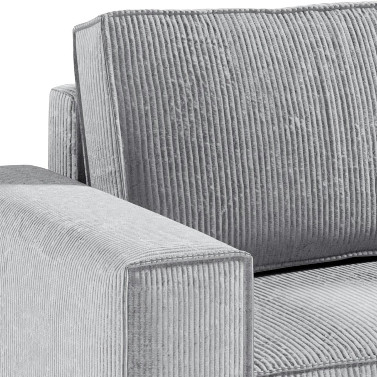 ECKSOFA Isaac 4 Sitzplätze Hellgrau - Grau, Holzwerkstoff (294/185cm) - Petits-meubles