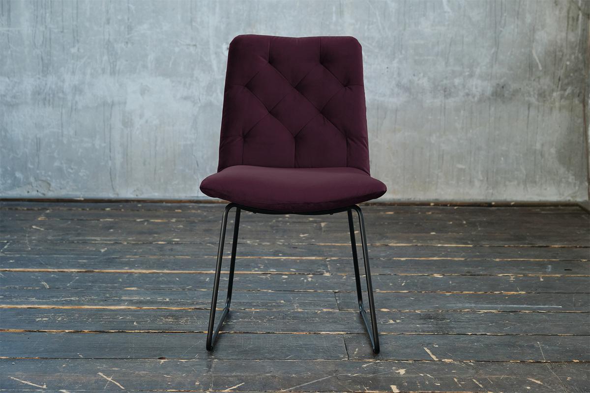 STUHL NEW CHARME Violett Velvet (1er-Set) - Violett, Textil (52/87/66cm) - KAWOLA