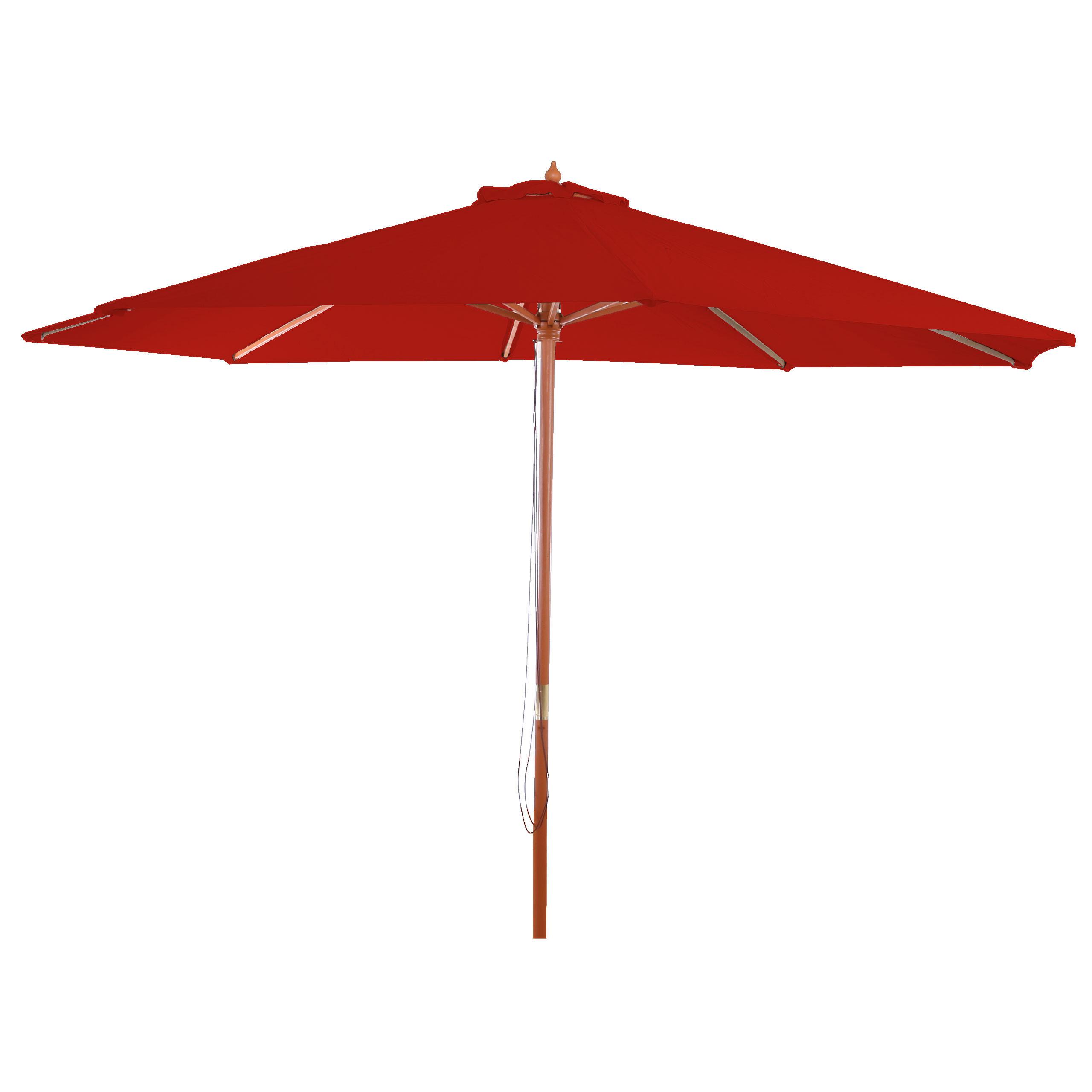 SONNENSCHIRM Rot - Rot, Holz (300/300cm) - MCW
