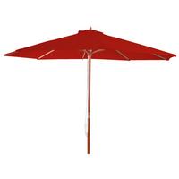 SONNENSCHIRM Rot - Rot, Holz (300/300cm) - MCW
