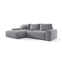 ECKSOFA Walken Mit Schlaffunktion - Hellgrau, Holzwerkstoff/Textil (280/185cm) - Fun Möbel