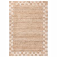 TEPPICH Hellbeige 160/230 cm Jute Beed - Beige, Textil (160/230cm) - Beliani