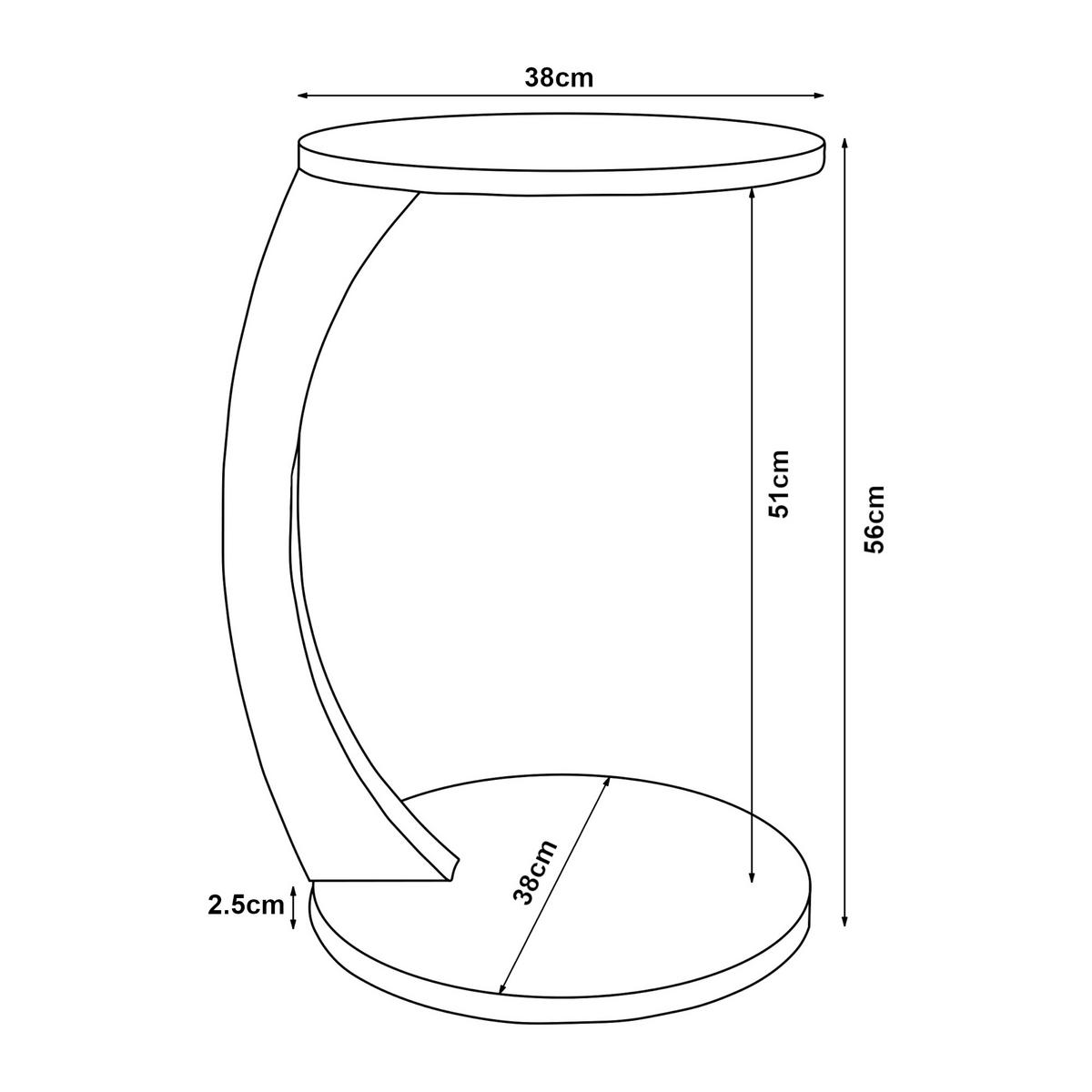 BEISTELLTISCH Holeby - Hellgrau, Holzwerkstoff (38/38/56cm) - [en.casa]