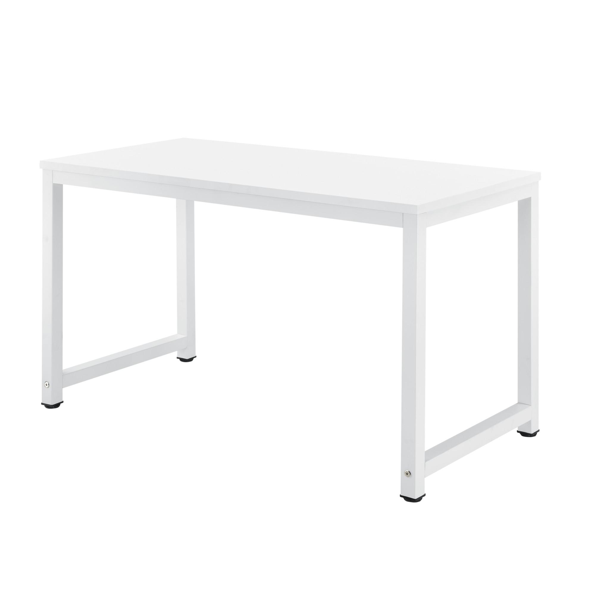 COMPUTERTISCH Herning - Weiß, Holzwerkstoff/Metall (60/120/75cm) - [en.casa]