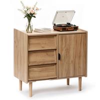 KOMMODE mit 3 Schubladen und Tür - Braun, Holz/Holzwerkstoff (80/74/39cm) - Hometopia