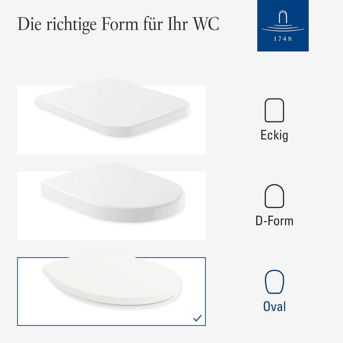WC-SITZ O.novo weiß 438 x 368 x 49 cm - Weiß, Kunststoff (36.8/4.9/43.8cm) - Villeroy & Boch