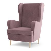 SESSEL VOGERA, Ohrensessel Polstersessel, Lila - Lila, Holz/Holzwerkstoff (78/103/85cm) - MASSENO