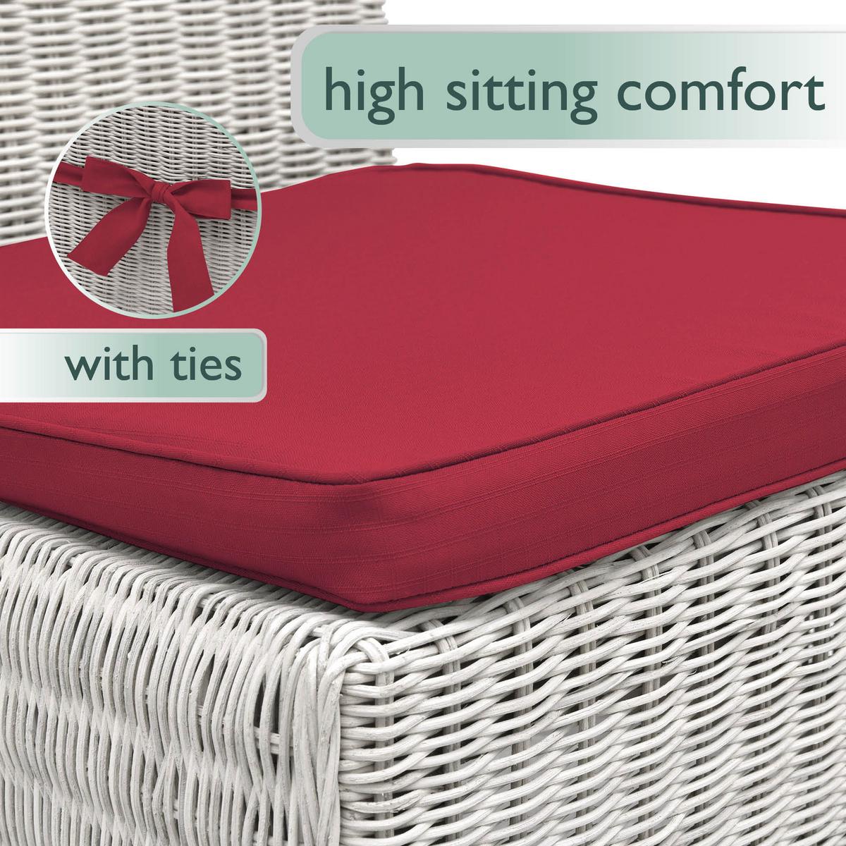STUHLKISSEN Pia 45/40/5 cm Rot 4tlg - Rot, Textil (40/45cm) - Beautissu 
