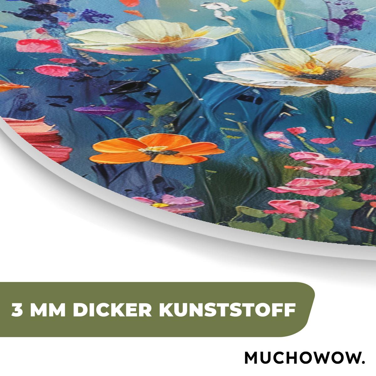 WANDBILD Blumen - Natur - Aquarell - Kunst Deko Wohnzimmer 40x60 cm - Multicolor, Kunststoff (40/60cm) - MuchoWow