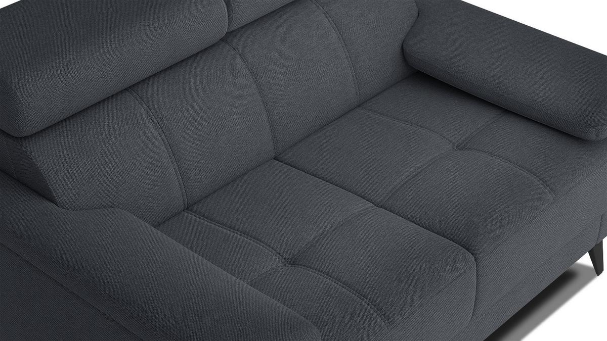 SOFA TAUNUS 2-Sitzer, hellgrau - Hellgrau/Schwarz, Holzwerkstoff/Textil (141/80/102cm) - Wozimo