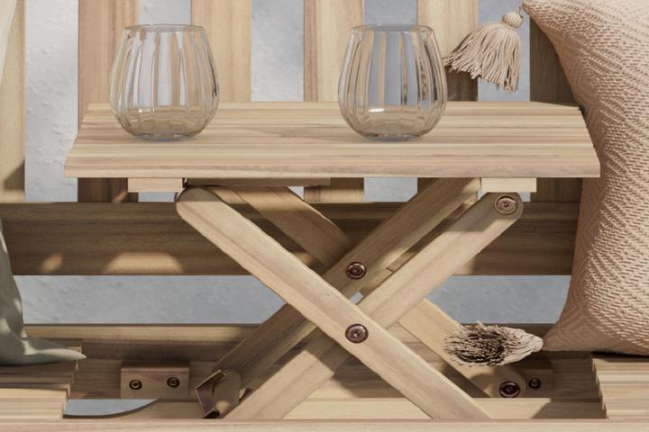 Gartenbank integrierter Tisch klappbar