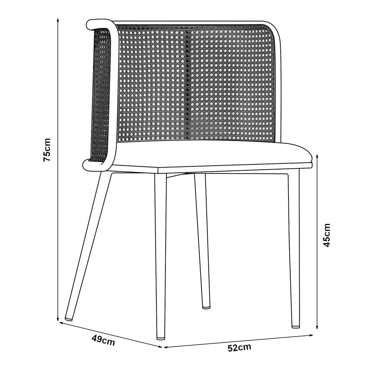 ESSZIMMERSTUHL-SET 2 TLG. Flen - Braun, Kunststoff/Textil (52/75/49cm) - [en.casa]