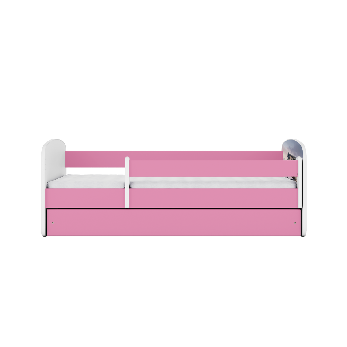 KINDERBETT Pferd im Galopp mit Schublade und Matratze 160/80 - Rosa, Holzwerkstoff (80/160cm) - RAUMHIRSCH FURNITURE