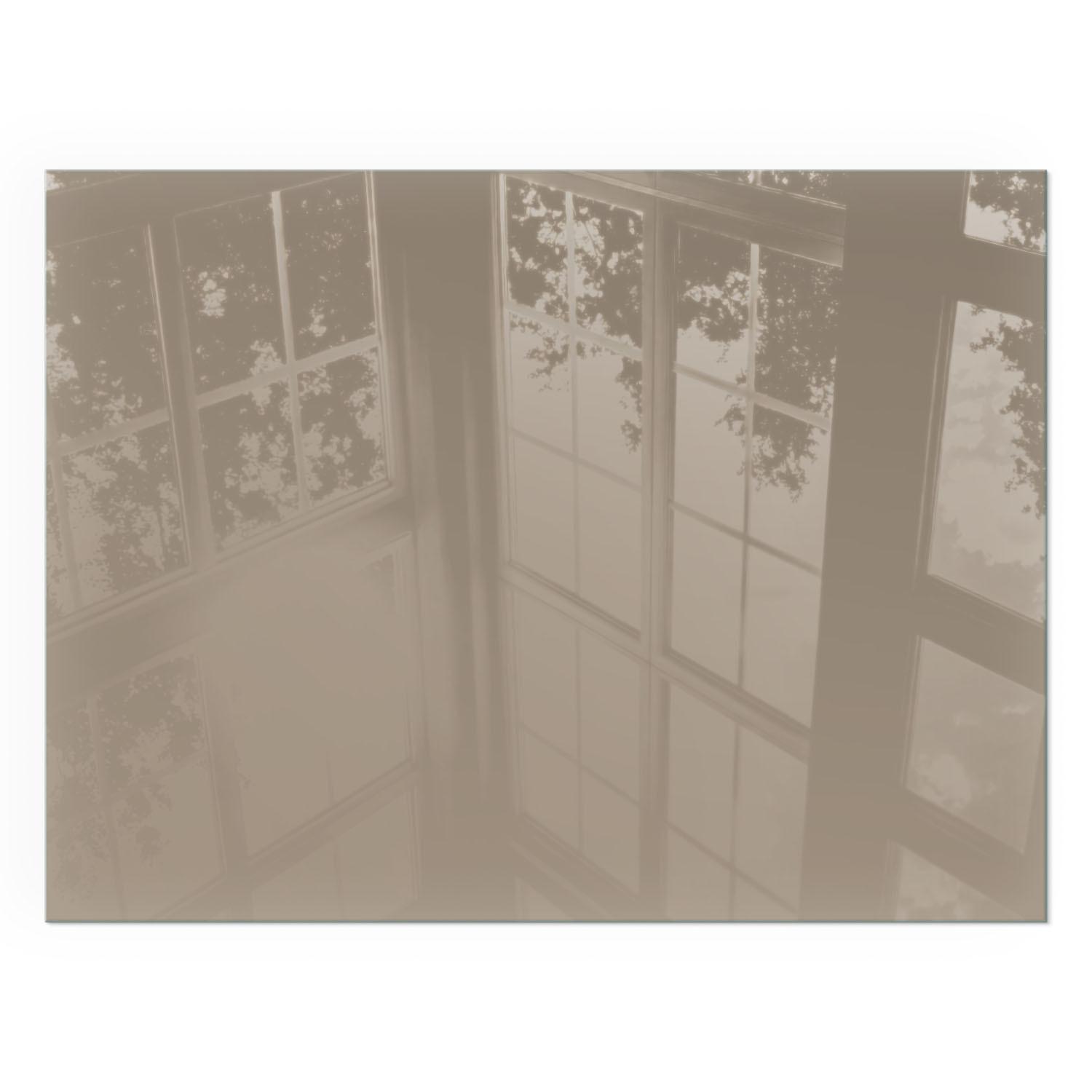 GLASPLATTE für Kamin 80x60 cm - Braun, Glas (80/60/0.4cm) - TULUP
